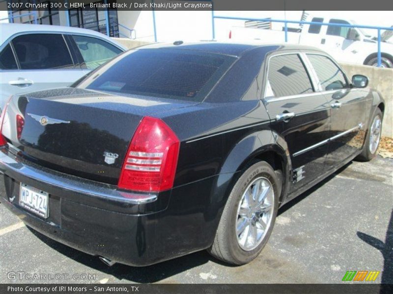 Brilliant Black / Dark Khaki/Light Graystone 2007 Chrysler 300 C HEMI