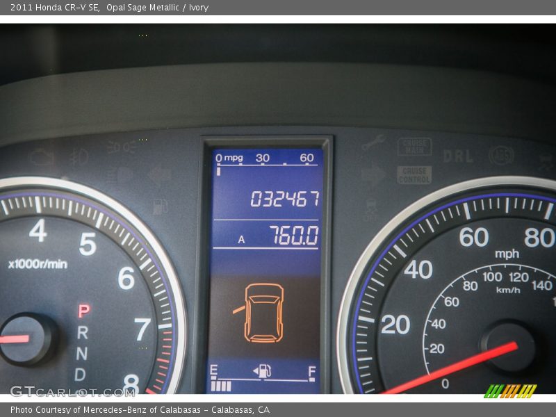 Opal Sage Metallic / Ivory 2011 Honda CR-V SE