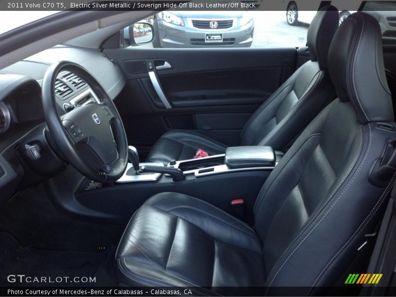 Electric Silver Metallic / Soverign Hide Off Black Leather/Off Black 2011 Volvo C70 T5