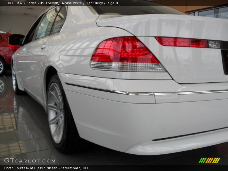 Alpine White / Dark Beige/Beige III 2003 BMW 7 Series 745Li Sedan
