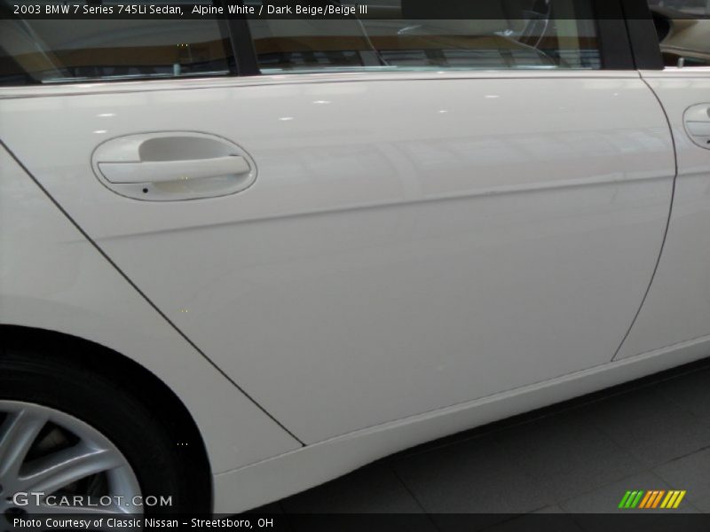 Alpine White / Dark Beige/Beige III 2003 BMW 7 Series 745Li Sedan