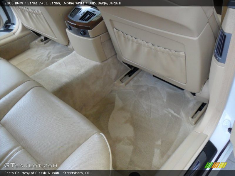 Alpine White / Dark Beige/Beige III 2003 BMW 7 Series 745Li Sedan
