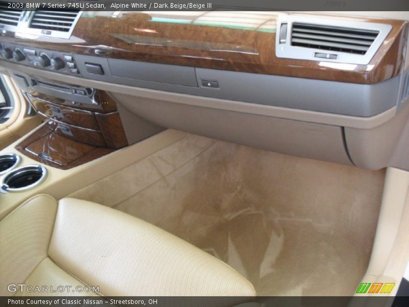 Alpine White / Dark Beige/Beige III 2003 BMW 7 Series 745Li Sedan