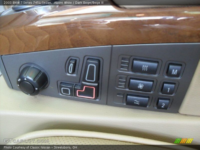Alpine White / Dark Beige/Beige III 2003 BMW 7 Series 745Li Sedan