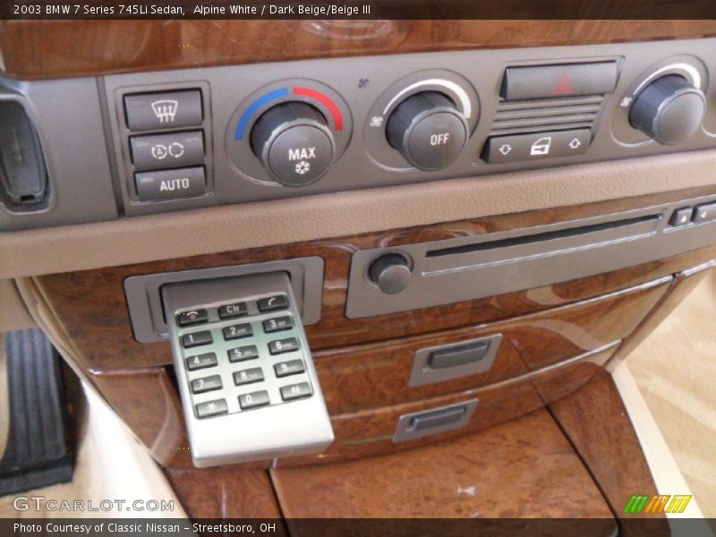 Alpine White / Dark Beige/Beige III 2003 BMW 7 Series 745Li Sedan