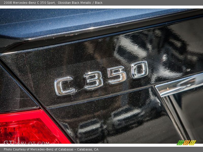 Obsidian Black Metallic / Black 2008 Mercedes-Benz C 350 Sport