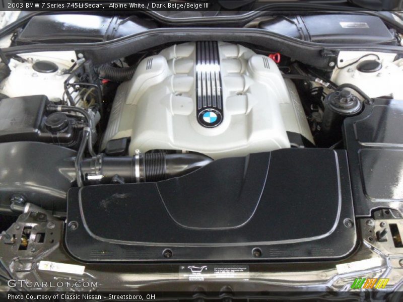 Alpine White / Dark Beige/Beige III 2003 BMW 7 Series 745Li Sedan