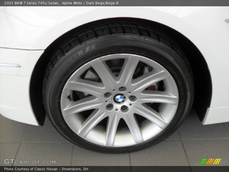 Alpine White / Dark Beige/Beige III 2003 BMW 7 Series 745Li Sedan