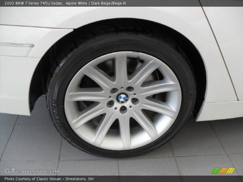 Alpine White / Dark Beige/Beige III 2003 BMW 7 Series 745Li Sedan