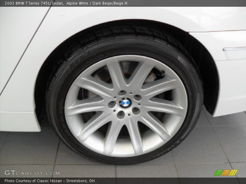 Alpine White / Dark Beige/Beige III 2003 BMW 7 Series 745Li Sedan