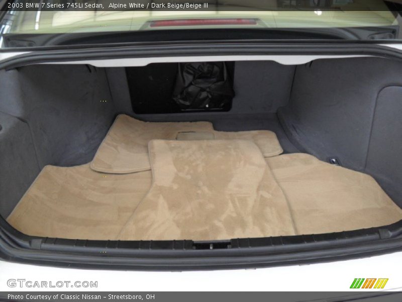 Alpine White / Dark Beige/Beige III 2003 BMW 7 Series 745Li Sedan