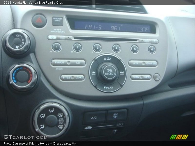 Vortex Blue Pearl / Gray 2013 Honda Fit
