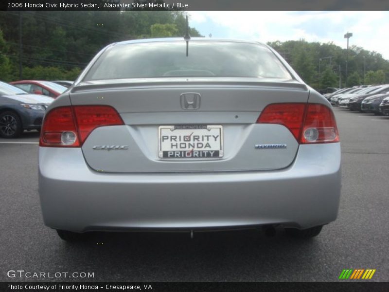 Alabaster Silver Metallic / Blue 2006 Honda Civic Hybrid Sedan