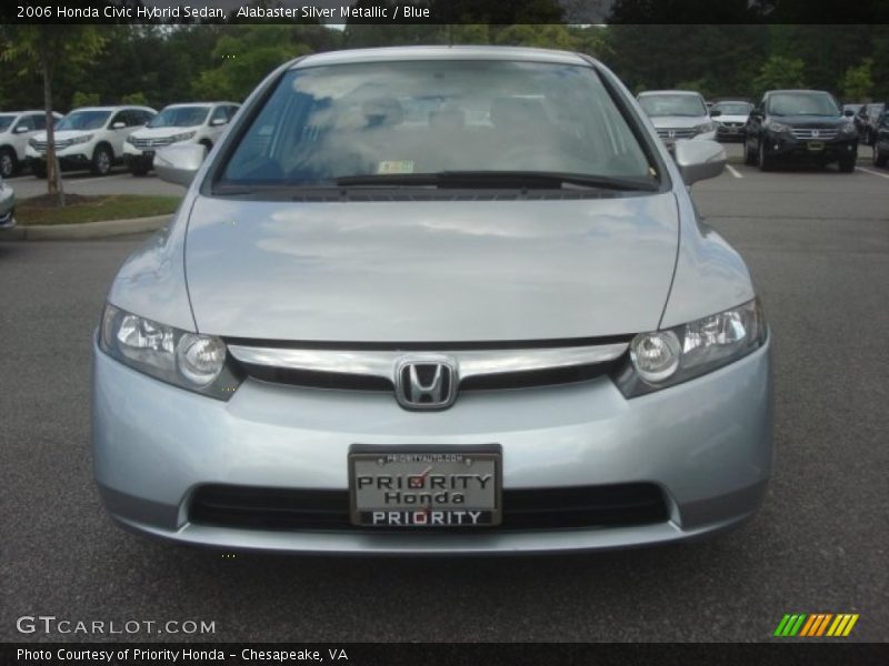 Alabaster Silver Metallic / Blue 2006 Honda Civic Hybrid Sedan