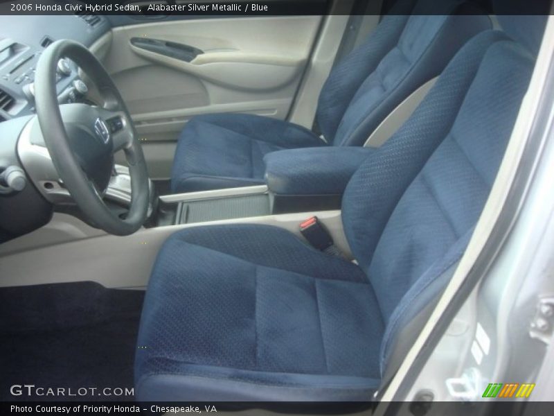  2006 Civic Hybrid Sedan Blue Interior