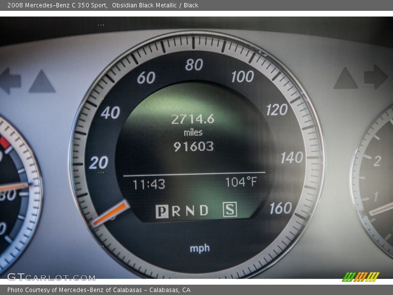 Obsidian Black Metallic / Black 2008 Mercedes-Benz C 350 Sport