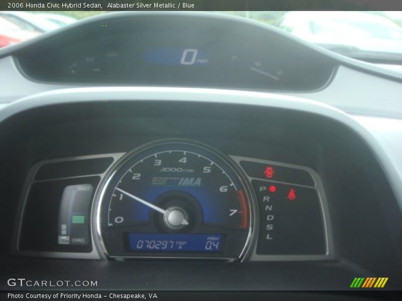 Alabaster Silver Metallic / Blue 2006 Honda Civic Hybrid Sedan