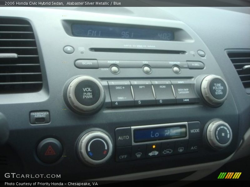 Controls of 2006 Civic Hybrid Sedan