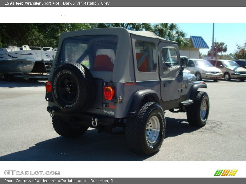 Dark Silver Metallic / Grey 1991 Jeep Wrangler Sport 4x4