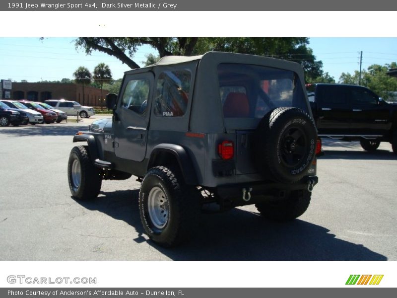 Dark Silver Metallic / Grey 1991 Jeep Wrangler Sport 4x4
