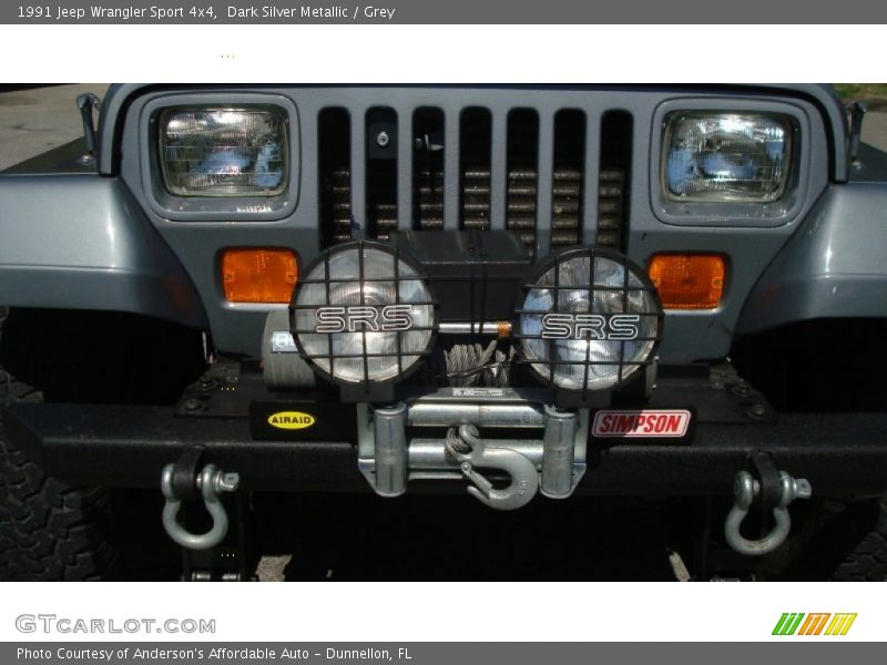 Dark Silver Metallic / Grey 1991 Jeep Wrangler Sport 4x4