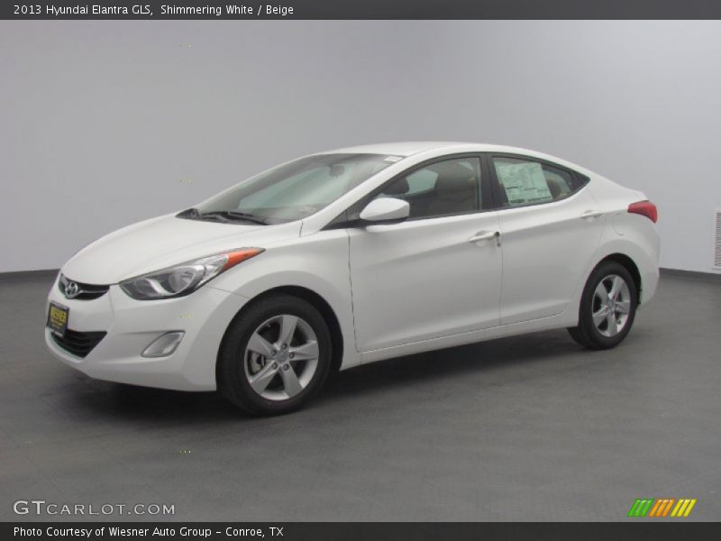 Shimmering White / Beige 2013 Hyundai Elantra GLS