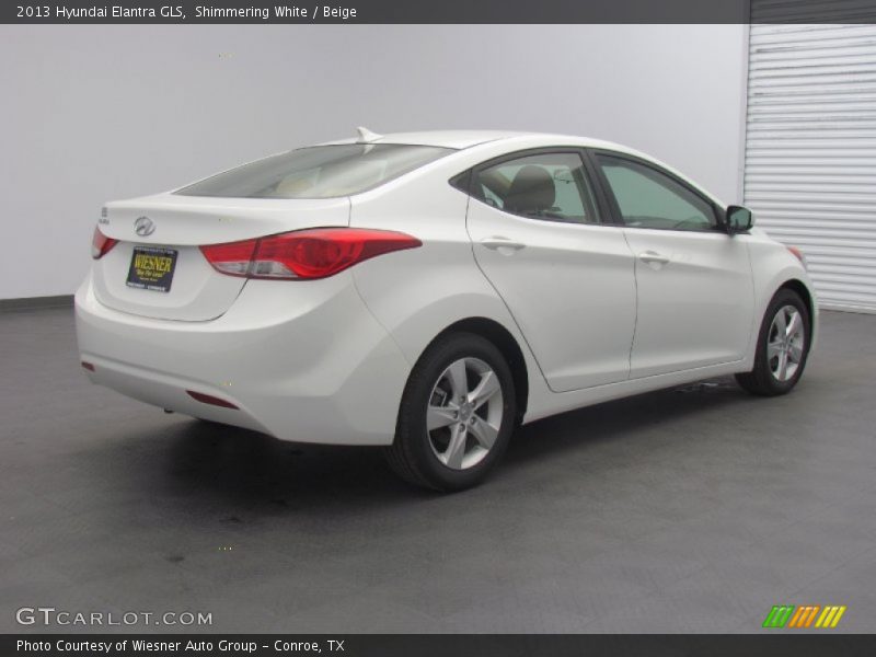 Shimmering White / Beige 2013 Hyundai Elantra GLS