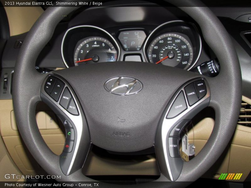Shimmering White / Beige 2013 Hyundai Elantra GLS