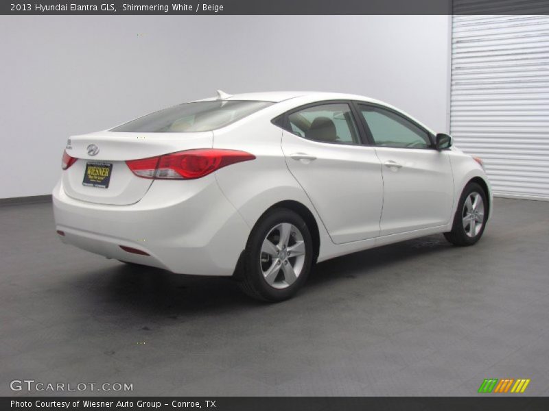 Shimmering White / Beige 2013 Hyundai Elantra GLS