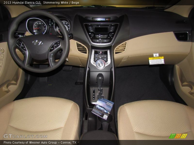 Shimmering White / Beige 2013 Hyundai Elantra GLS