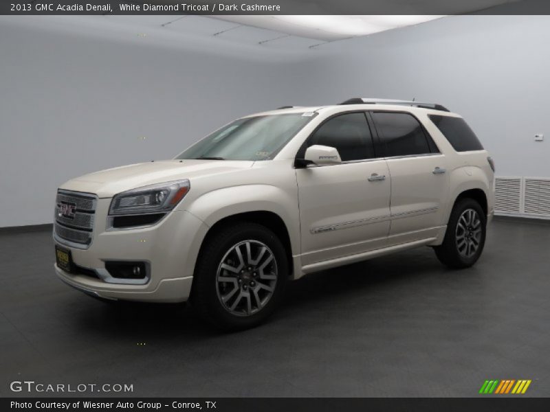 White Diamond Tricoat / Dark Cashmere 2013 GMC Acadia Denali