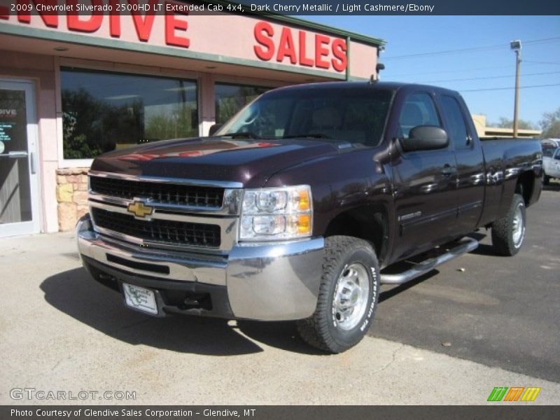 Dark Cherry Metallic / Light Cashmere/Ebony 2009 Chevrolet Silverado 2500HD LT Extended Cab 4x4