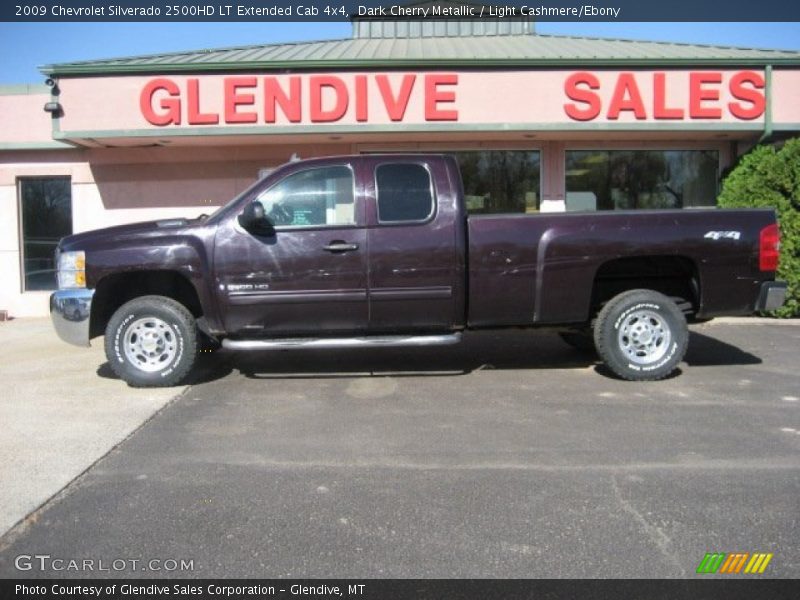 Dark Cherry Metallic / Light Cashmere/Ebony 2009 Chevrolet Silverado 2500HD LT Extended Cab 4x4