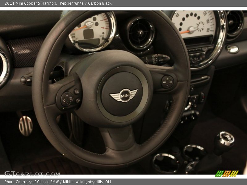 Pepper White / Carbon Black 2011 Mini Cooper S Hardtop