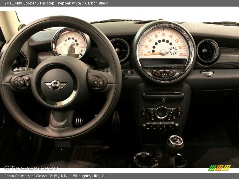 Pepper White / Carbon Black 2011 Mini Cooper S Hardtop