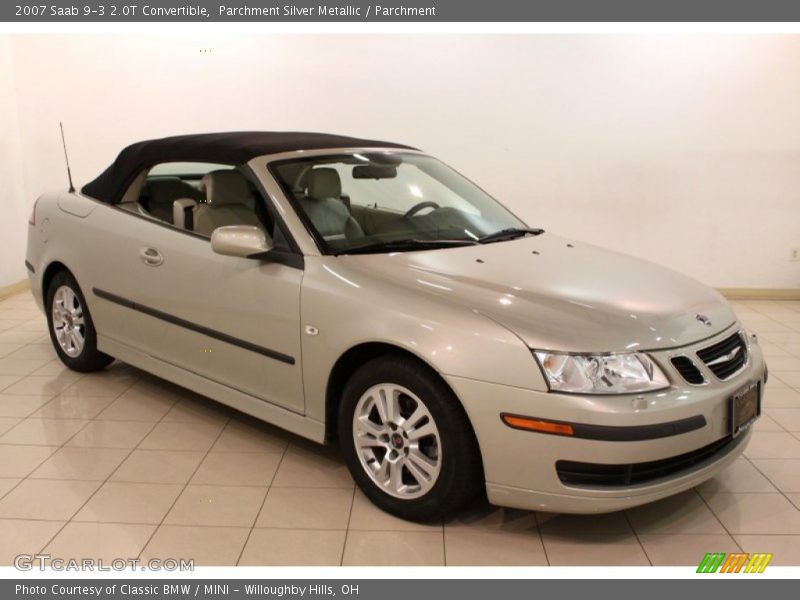 Parchment Silver Metallic / Parchment 2007 Saab 9-3 2.0T Convertible