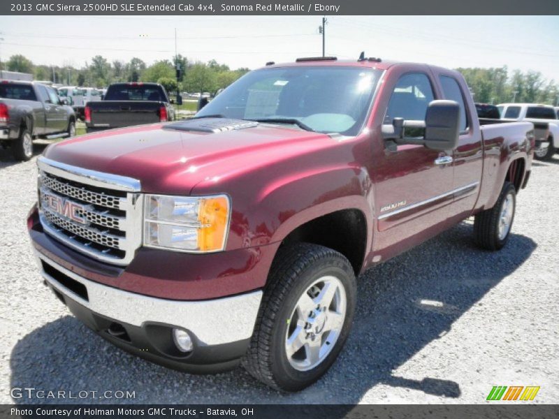 Sonoma Red Metallic / Ebony 2013 GMC Sierra 2500HD SLE Extended Cab 4x4