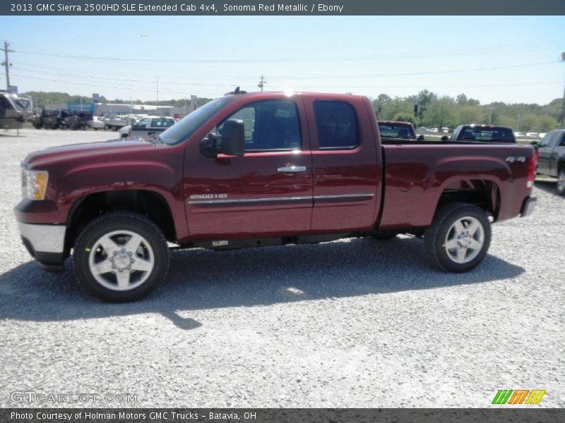 Sonoma Red Metallic / Ebony 2013 GMC Sierra 2500HD SLE Extended Cab 4x4