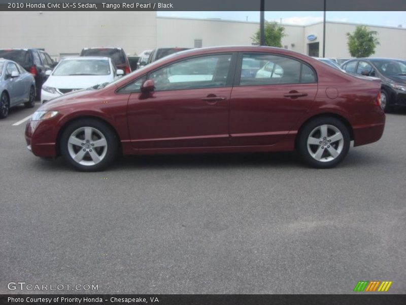 Tango Red Pearl / Black 2010 Honda Civic LX-S Sedan