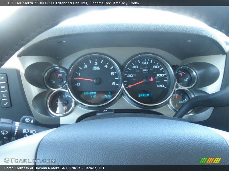 Sonoma Red Metallic / Ebony 2013 GMC Sierra 2500HD SLE Extended Cab 4x4