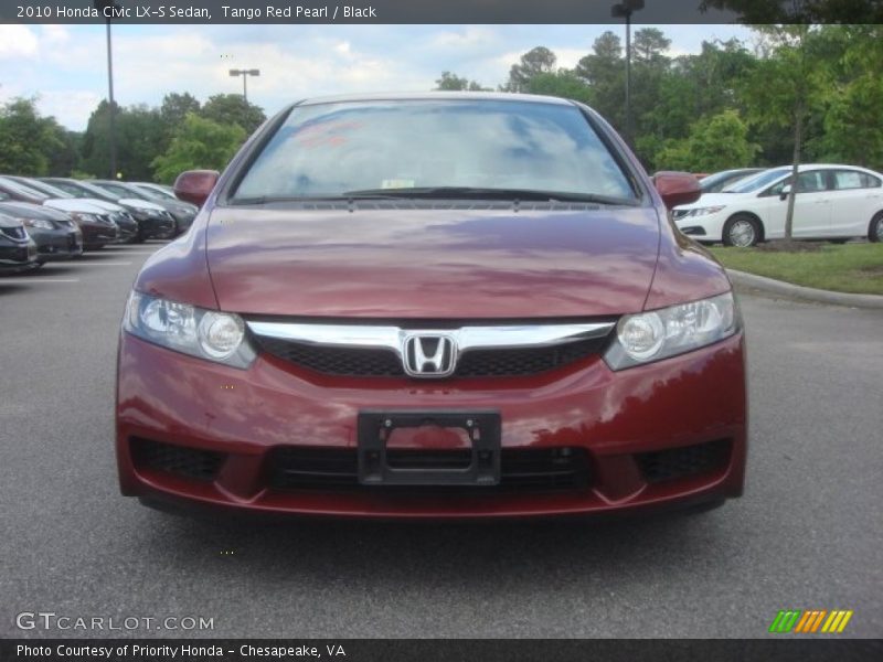 Tango Red Pearl / Black 2010 Honda Civic LX-S Sedan