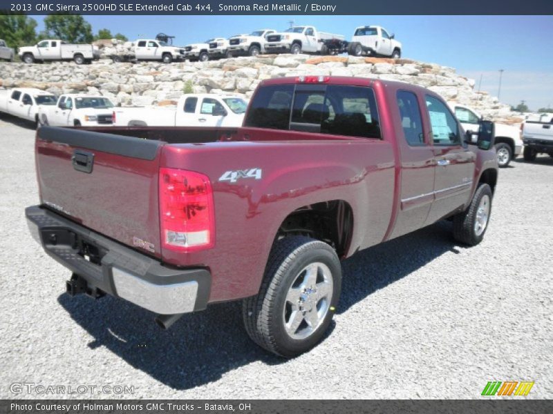 Sonoma Red Metallic / Ebony 2013 GMC Sierra 2500HD SLE Extended Cab 4x4