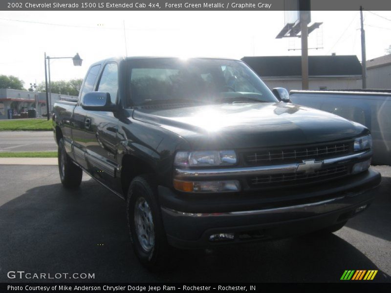 Forest Green Metallic / Graphite Gray 2002 Chevrolet Silverado 1500 LS Extended Cab 4x4