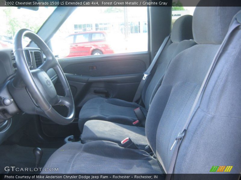 Forest Green Metallic / Graphite Gray 2002 Chevrolet Silverado 1500 LS Extended Cab 4x4