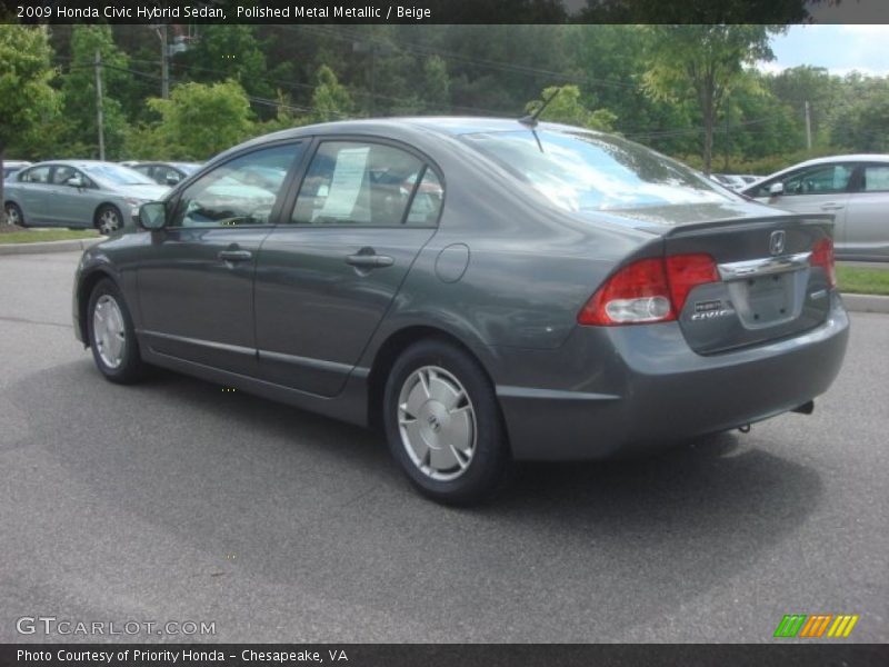 Polished Metal Metallic / Beige 2009 Honda Civic Hybrid Sedan