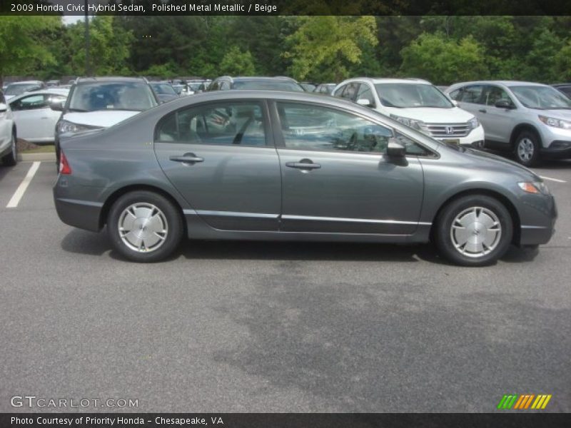 Polished Metal Metallic / Beige 2009 Honda Civic Hybrid Sedan