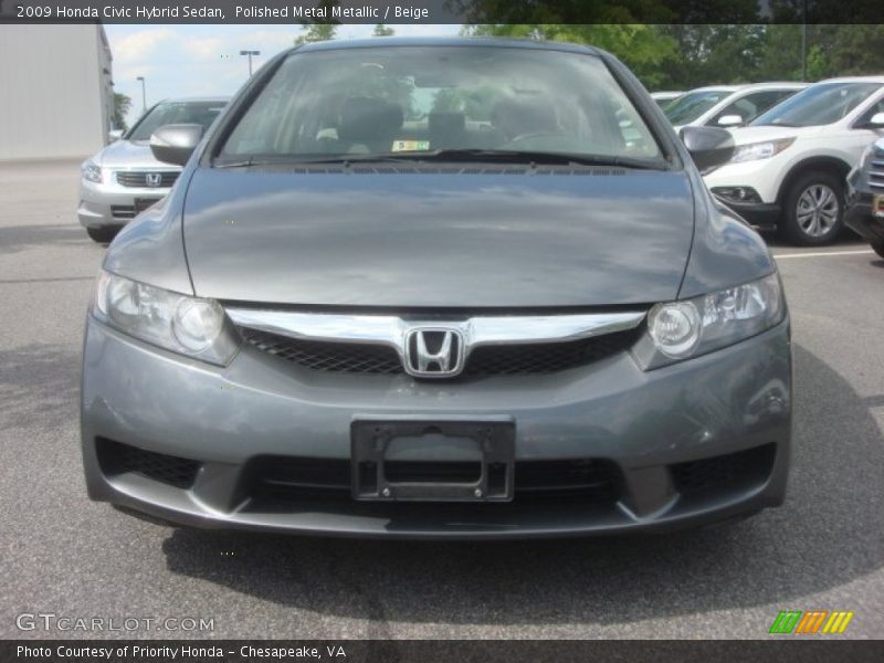 Polished Metal Metallic / Beige 2009 Honda Civic Hybrid Sedan