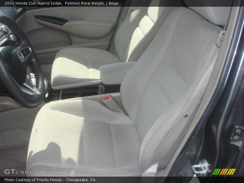 Polished Metal Metallic / Beige 2009 Honda Civic Hybrid Sedan