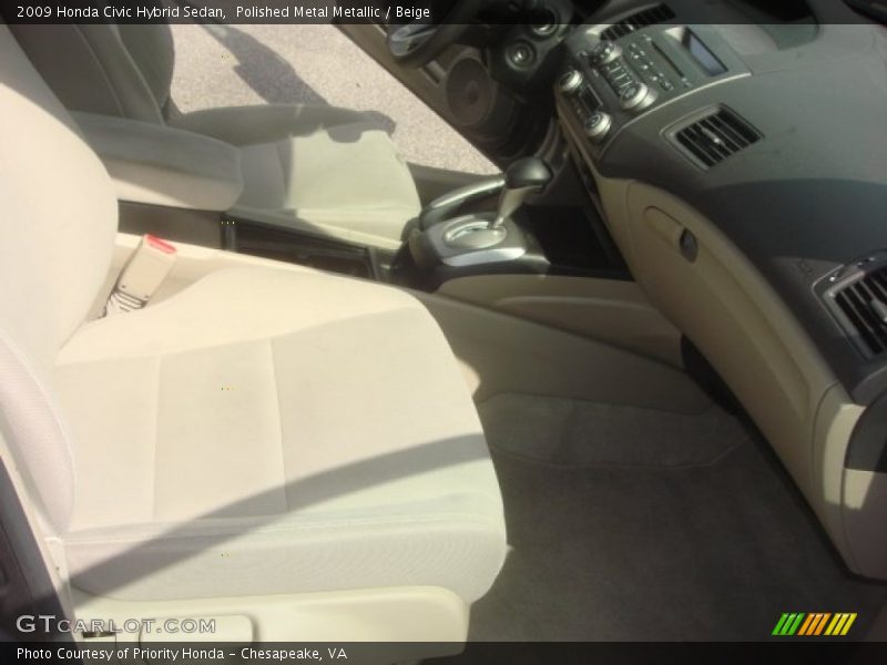 Polished Metal Metallic / Beige 2009 Honda Civic Hybrid Sedan