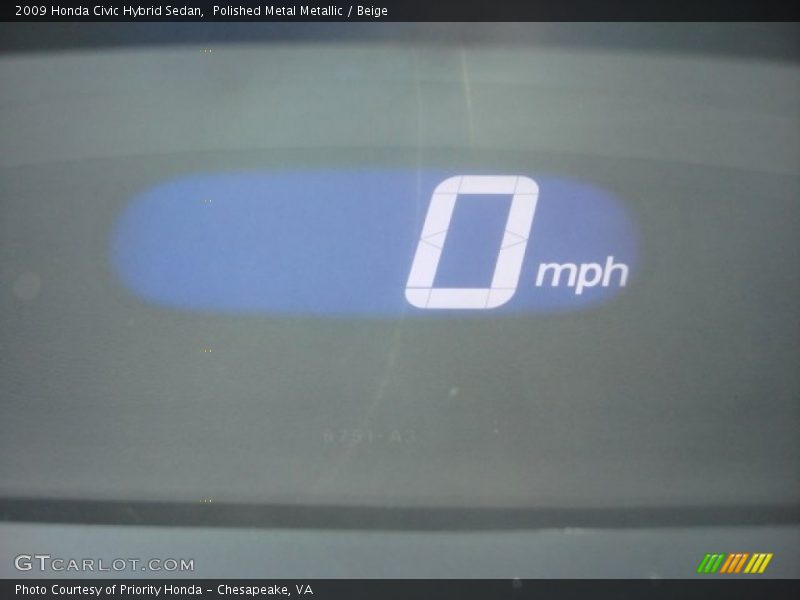 Polished Metal Metallic / Beige 2009 Honda Civic Hybrid Sedan
